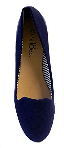 Shoes 18 Womens Faux Suede Rhinestone Ballerina Ballet Flats Shoes - Image 5