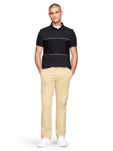 Polo de hombre Tommy Hilfiger de manga corta casual en corte regular con diseños de rayas miniatura 3
