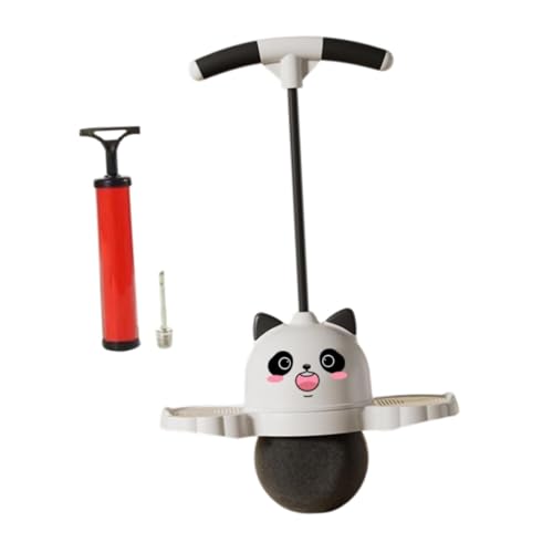 ICDKOYK Bola Pogo con Forma de Panda y asa para niños, Palo Pogo para Saltar para Patio de Juegos, Color para Blanco