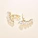Fashion Clip On Earrings, Hypoallergenic Clip-On Golden Earring Non Pierced Round Pearl Jewelry No Piercing Required, Gifts for Women (Golden+ Pearl)