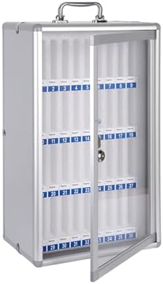 Wall-Mounted Cell Phone Locker Cabinet - 12/24/36/48/60 Slot Aluminum Alloy Storage, Mobile Phone Safe Deposit Box with Lock & Handle for Classroom & 60 bits: 370 * 190 * 605mm