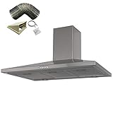 SIA CHL100SS 100cm Stainless Steel Chimney Cooker Hood Extractor And 3m Ducting