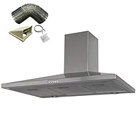 SIA CHL100SS 100cm Stainless Steel Chimney Cooker Hood Extractor And 3m Ducting