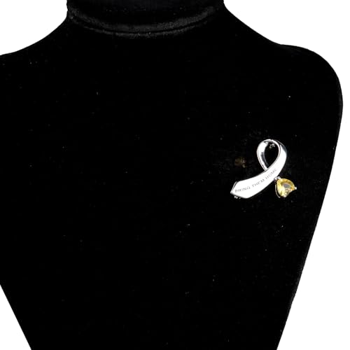 Image of CENWA Bring Them Home Awareness Yellow Ribbon Brooch Pin Hostage Awareness Support Israel