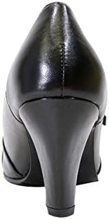 Peerage Isabel (LP8111) Women's Wide Width T-Strap Dress Pump Shoes Black 5.5 | Image 3