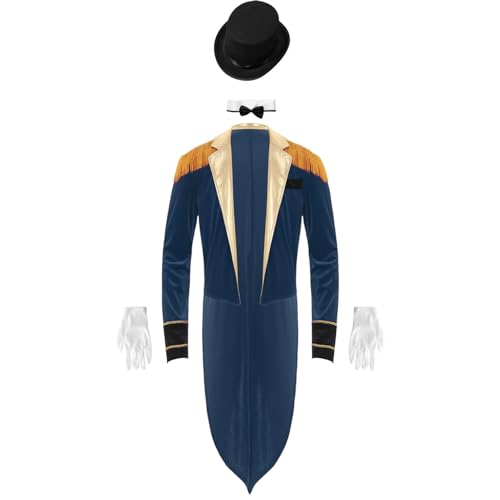 Veste Queue-de-Pie Homme Steampunk Gothique Costume Cirque Halloween