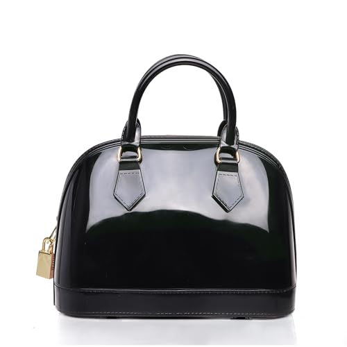 Image of Jelly Crossbody Purse Shoulder Bag, Candy Color Tote Satchel Top-Handle Handbags for Women