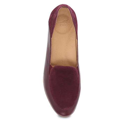 Dansko Lace Slip-On Loafer for Women – Comfortable Flat Shoes with Arch Support – Versatile Casual to Dressy Footwear – Lightweight Rubber Outsole Wine 9.5-10 M US by Dansko - Used condition - Image 2