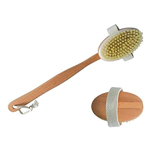 MSV Spazzola da Bagno in Legno Manico Staccabile