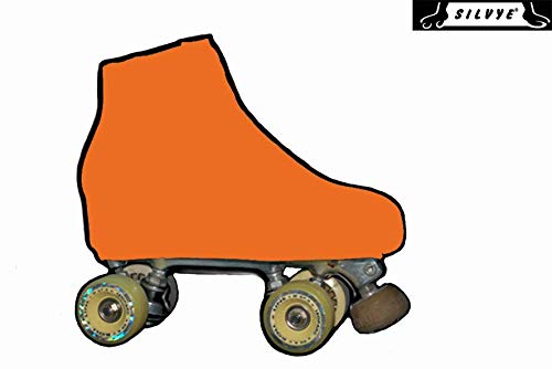 SILVYE Fundas Cubre Patines para Patinaje ARTÍSTICO (Naranja Fluor, Talla S)