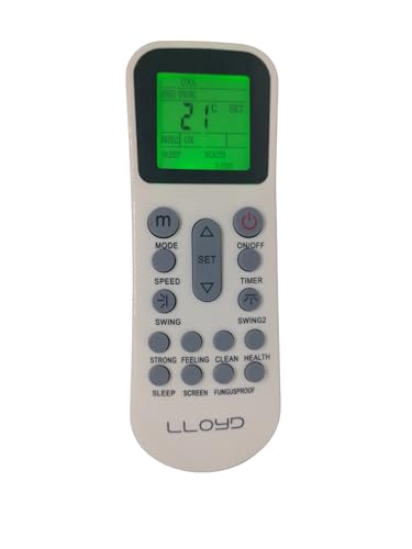 Image of Ac Remote Control Compatible For Lloyd Ac Remote /Lloyd Split Ac Remote /Lloyd Window Ac Remote (Model 1 With Light), White
