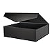 PACKHOME Extra Large Gift Box with Lids Rectangular 17x14.5x5.5 Inches, Gift Box for Clothes and Large Gifts (Matte Black with Embossing, 1 Box)