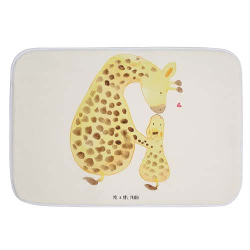 Mr. & Mrs. Panda Badvorleger Giraffe mit Kind - Geschenk, Duschteppich, Mutter, Badteppich,...