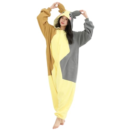 SAZAC Pokemon Morpeko Full Belly Kigurumi Onesie - Adult Halloween Cosplay Costume - Ultra Soft & Cozy Loungewear (US, Alpha, One Size, Regular, Regular) Multi