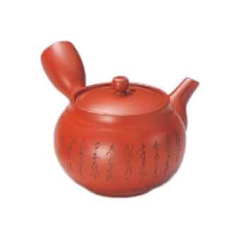 Amazon.co.jp: 常滑焼3-585晶 10号朱泥飛鳥細字急須 AM-T291