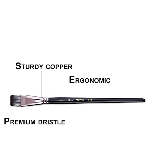 Artage 6Pcs Fine Artist Painting Brush Set For Acrylic Watercolor Gouache Oil Painting #TOP2