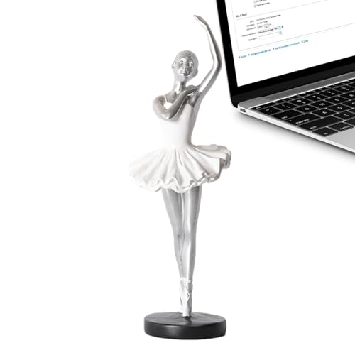 バレリーナの装飾品|モダンな樹脂バレエダンサー飾り、寝バレリーナ像大型バレリーナ彫像樹脂バレリーナ像ゴー室のためのクリエイティブアートオーナメント、テーブルトップのエレガントな優雅な家の装飾、デスクトップ、窓辺、本棚