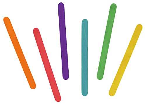 INNSPIRO Palos de polo de madera estándar mix colores 150u. Para Manualidades DIY, artesanía, bricolaje, decorar y proyectos Manualidades Infantiles