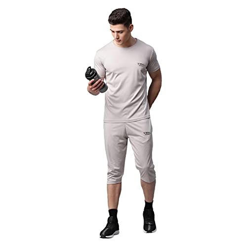 Image of Mack Jonney Dryfit Lycra Solid Capri for Men-Dryfit Lycra D13 01-P