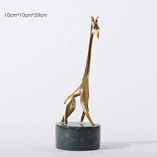 SXSYZZCL statue, Home Decor Abstract Copper Decor Figurine Decorative Metal Statue Best,Giraffe