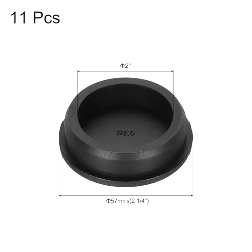 Image of MECCANIXITY 11pcs T-Shaped Silicone Plugs 51.3mm 2 Inch Dia Snap in Plug Hole Seal Cover Round Rubber Stopper for Kitchen Rubber Bulkheads Waterproof Sealing Plugs Black