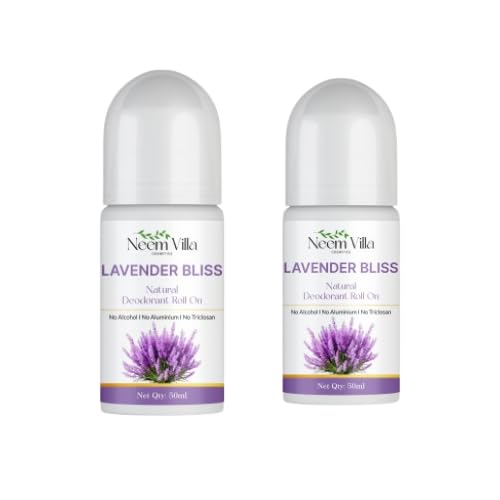 Image of Lavender Underarm Roll-On Deodorant | Pack of 2 | Alcohol-Free, Paraben-Free, Silicone-Free | Natural Whitening Roll-On for Men & Women | Long-Lasting Freshness - 50ml Each
