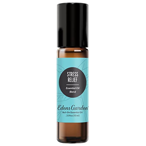 Edens Garden Stress Relief Essential Oil Roll-On Blend- 100% Pure Premium Grade, Natural, Therapeutic, Aromatherapy, Kid & Skin Safe, The Best for Comfort, Relaxation Pre-Diluted 10 ml (.33 fl oz)