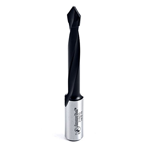 Amana Tool - 315005 Carbide Tipped Through-Hole Boring Bit R/H 5mm Dia x 77mm Long x 10mm