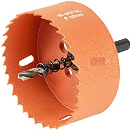 Meccion Bi-Metal Hole Saw Drill Bit HSS Fast Hole Cutter with Arbor and Centring Drill for Wood, Sheet Metal, Plasterboard, Iron, Plastic (20mm)