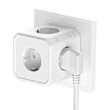✔5 in1 Steckdosen Würfel: Diese 5 Fach Mehrfachsteckdose mit 5 Schuko Stecker. Steckdosenwürfel ohne Kabel mit perfekter Energieversorgung auf kleinstem Raum, ideal zum Aufladen von Mobiltelefonen, Tablets, Computern, usw.
