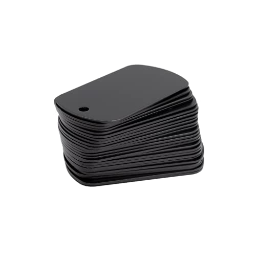 Staymax Aluminum Blank Tags Stamping Blanks 25 Pack (Black) #TOP4