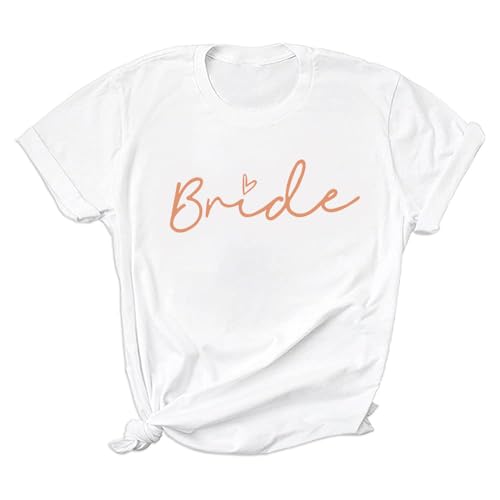WOOD MEETS COLOR T-Shirt Mujer, Camiseta Novia, Camiseta Las Mujeres de separación Soltero, Camiseta Novia del Equipo para Mujeres(Bride White...