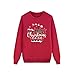 Matching Family Christmas Sweatshirts Xmas Ugly Funny Pullover Tops Long Sleeve Holiday Shirts for Mom Dad Clothes Red