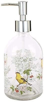 Miniatura 2 de Dispensador de jabón líquido con bomba de plástico, botella de vidrio recargable de 17 onzas.