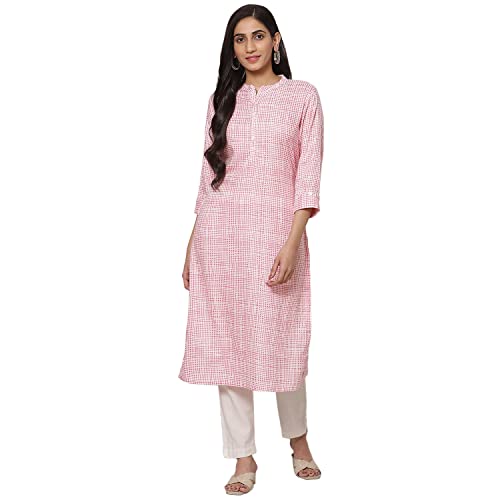Image of Rangriti Olive Green Liva Straight Kurta for Women