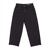 volcom billow denim pantalone, nero, 28w unisex-adulto