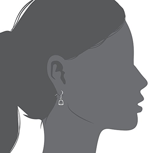 WithLoveSilver 925 Sterling Silver Stirrup Horse Equestrian Dangle Hook Earrings2