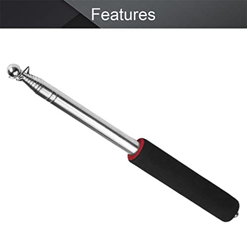 Image of Othmro 2Pcs Hollow Telescopic Teachers Pointer, Teaching Pointer Stick for Classroom, Metal Hand Retractable Pointer Extended Length 55.1 inch, Handheld Presenter Whiteboard Pointer (Red)