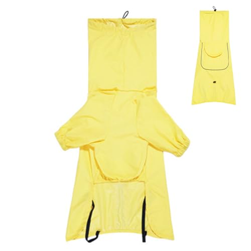 Chubasquero para Perros - Impermeable Canino con Ojal para Correa de Tracción y Bandas Reflectantes | Capa Ajustable para Mascotas Medianas y Grandes en Aventuras Exteriores