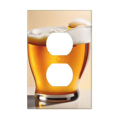 Cubiertas de salida con impresión de espuma de cerveza, 1 placa de pared de tamaño estándar, cubiertas de placas frontales de policarbonato de doble salida