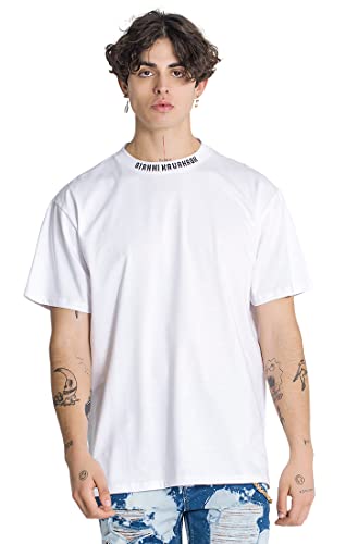 T-Shirt Homme Gianni Kavanagh White Hype Coupe Oversized en Coton