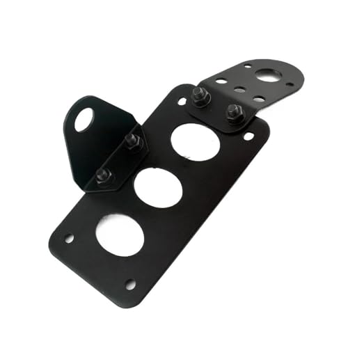 Support de plaque moto en métal robuste 22mm avec éclairage épuré - 3