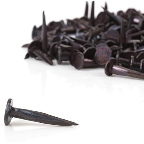 White Hinge Set of 100 Black Carpet Tacks 13mm Cover