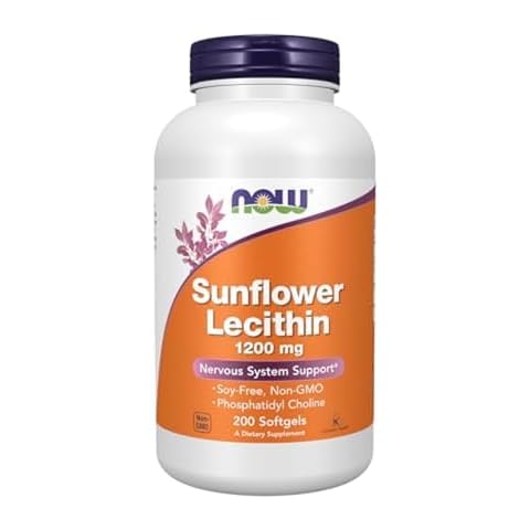 NOW Sunflower Lecithin 1200 mg, 200 Softgels Cover
