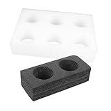Garneck 2 Stück Teiliges Epe Becherhalter für to go getränke Stabiler Getränkehalter Fach Slot Design Wiederverwendbar Langlebig für Kaffee Milchtee und Softdrinks