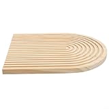 Wandregal aus Holz im Boho-Stil zur schwebenden Präsentation von dekorativen Objekten in Wohn- und Bildungseinrichtungen (einlagig)