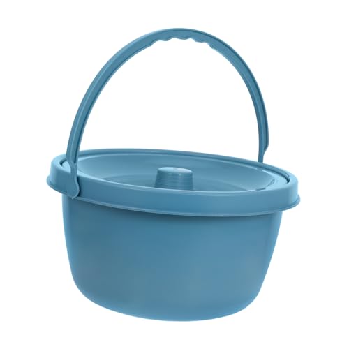 WOFASHPURET Portable Plastic Urinal Chamber Pot with Lid for Adults Lightweight Travel Toilet for Elderly Pregnant Women Easy Clean Design Compact Storage for Camping Emergencies