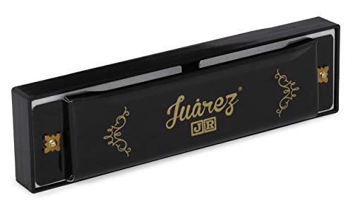 Image of JUAREZ Junior JJ10HB 10 Holes Educational Harmonica Key of C Scale | Mouth Organ | Cover - Aluminum | Comb - Abs | Reed - Aluminum Black