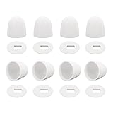 8 pcs White Toilet Bolt Caps, Toilets Bolt Covers Decorative, 1.46IN Height Toilet caps for Bottom of Toilets, No Need to Cut The Bolts and No Tools Required