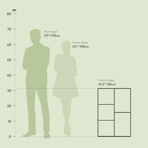 Furinno LUDER Book Shelf, 5-Cube Bookshelf, Reversible Bookcase, 9.4 x 19.5 x 31.5, for Living Room, Bedroom, Home Office, White/Green